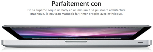 Macbook parfaitement con, erreur d'Apple sur son site
